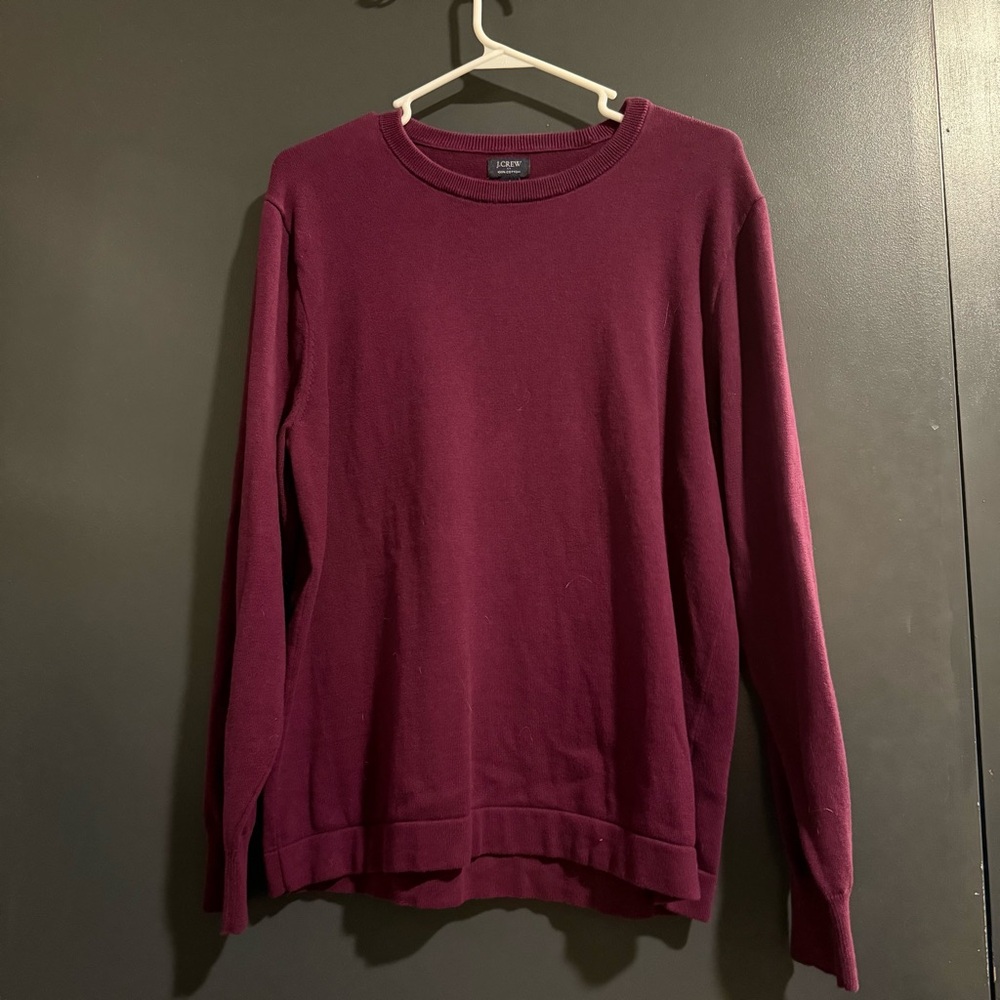 J. Crew Men's Crewneck Burgundy Sweater